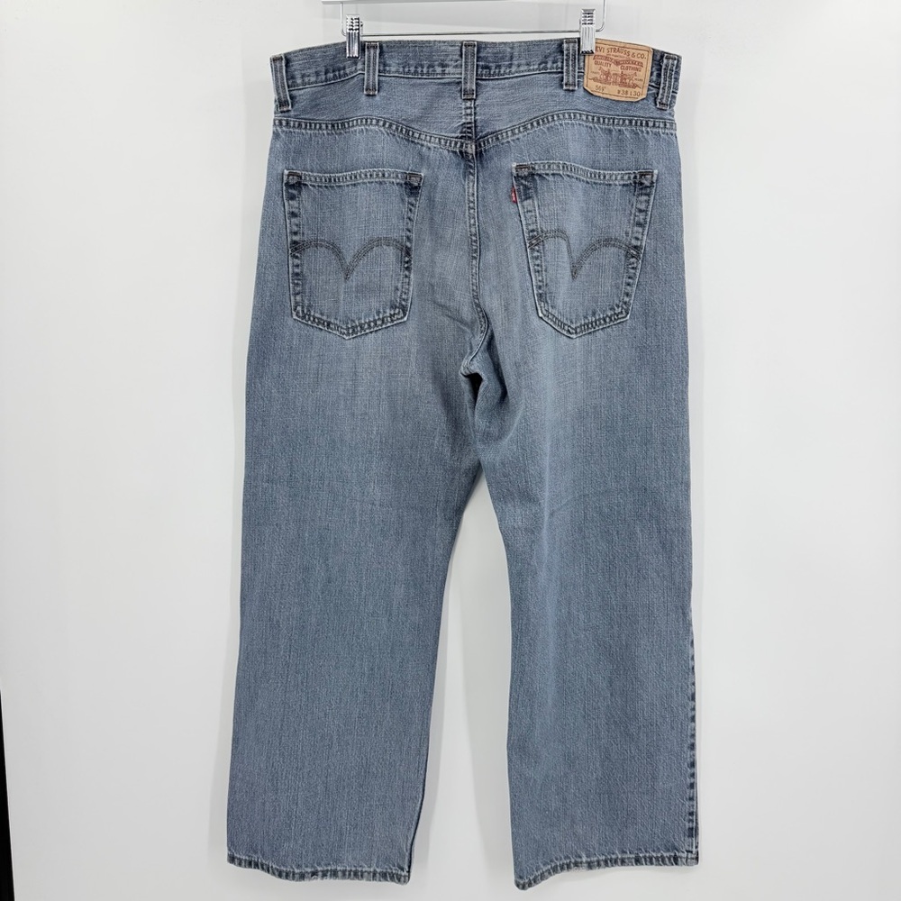Levi's 569 Loose Straight Light Y2K 90’s Blue Jeans Red Tag Size 38x30 - Picture 2 of 4